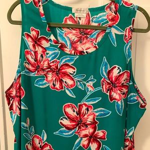 Van Heusen Green Floral Tank